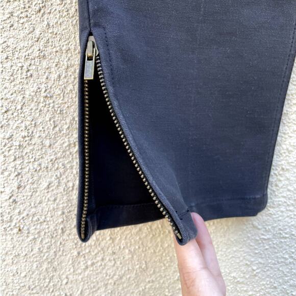 Theory Charcoal Black Zip Ankle Jeans 6 - Picture 5 of 9